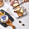 Wholesale Paddle Shape Marble Wooden Cheese Board Serving Board with Handle