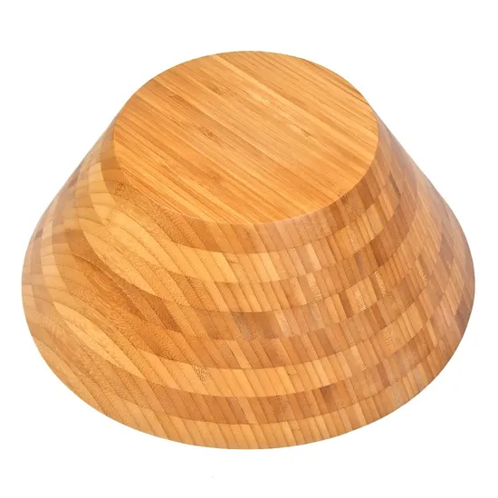 Modern Round Bamboo Salad Bowl for Fruit