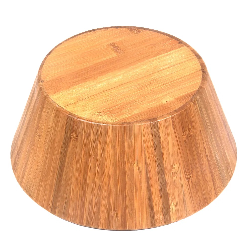 Round Bamboo Mixing Bowl for Salad and Food