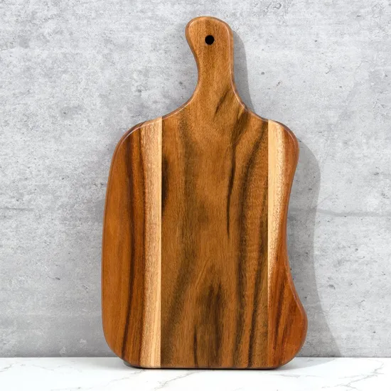 Customized Size Acacia Wood Cutting Board with Handle