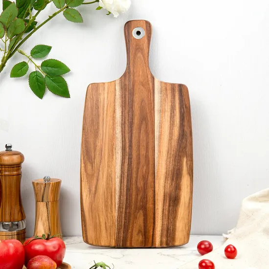 Wholesale Kitchen Products Acacia Wood Cheese Cutting Board with Handle