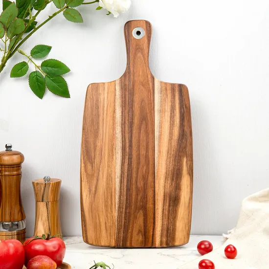Wholesale Kitchen Products Acacia Wood Cheese Cutting Board with Handle