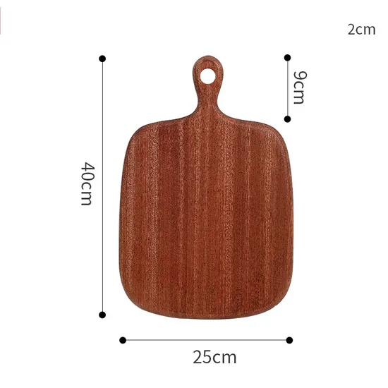 Paddle Shape Ebony Wood Serving Board Set of 3 with Handle