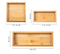 3 Divided Rectangle Bamboo Serving Tray with Ceramic Dishes for Snack /Sauce