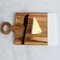 Well - Constructed Marble Wood Cheese and Snack Board with Handle