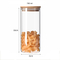 Kitchen Canisters Glass Food Storage Jars with Bamboo Wooden Lids for Sugar Candy Containers Set