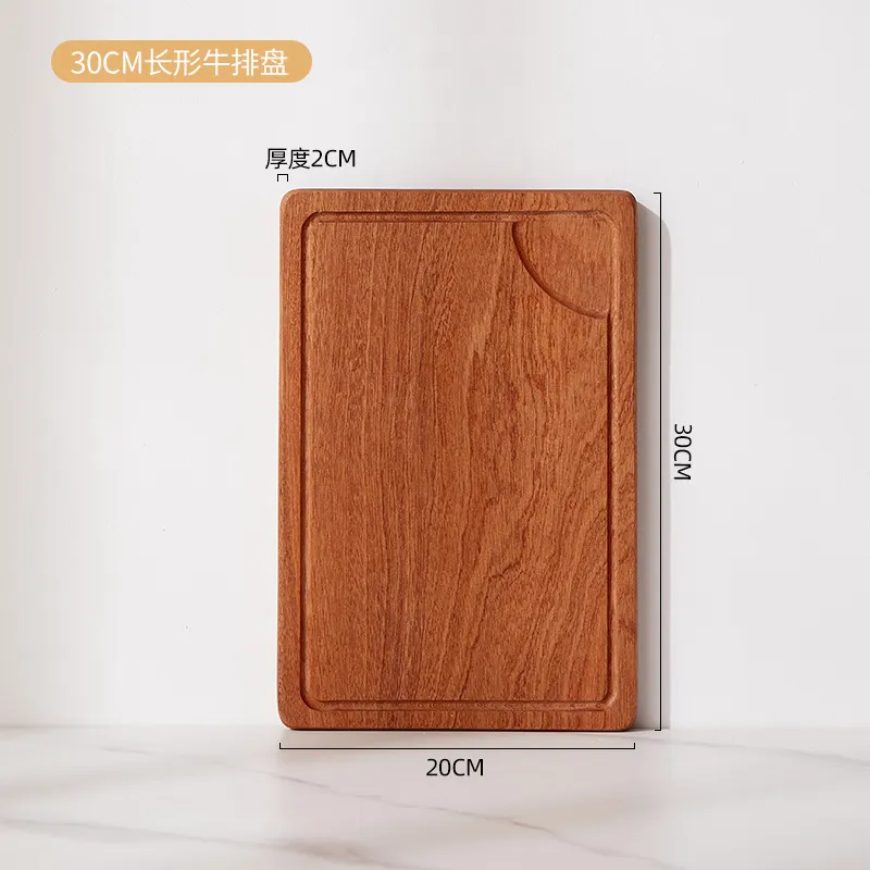 Rectangle Ebony Wood Chopping Board Set with Juice Groove