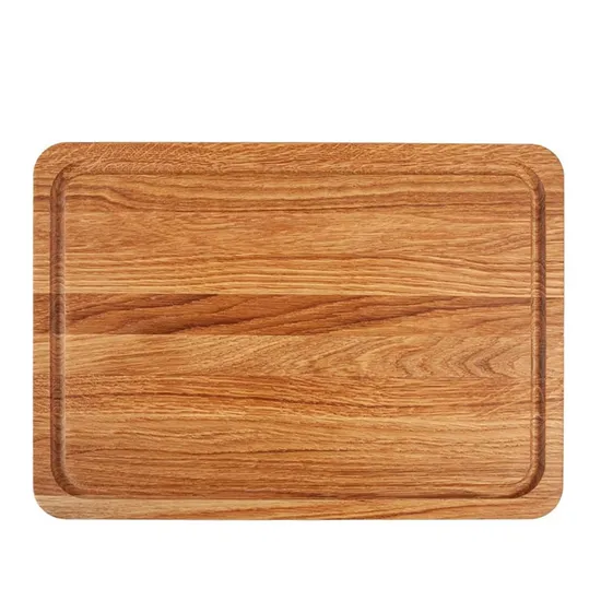 Organic Rectangle Oak Wood Cutting Board for Kitchen