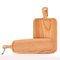 Paddle Shape Oak Wooden Serving Tray / Plate with Leather Rope
