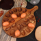 Paddle Shape Large Wooden Egg Tray Egg Crate Holder Egg Organizer Egg Holder with Handle