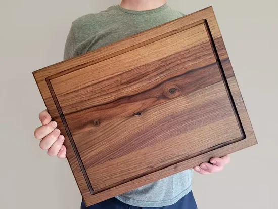 Unique Engraved Walnut Cutting Board with Customizable Logo