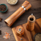 Manual Acacia Wood Pepper Grinder Spice Grinder with Stainless Steel Ring