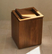 Luxury Acacia Wood Storage Box Wood Trash Can Dust Bin for Home