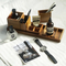 6-Piece Acacia Wood Vanity Tray Set/ Office Desk Organizer and Storage - Holds Small Items