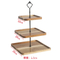 Sustainable 3 Tier Round Acacia Wood Serving Tray Wedding Cake Stand Dessert Display Stand