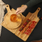 Sustainable Round Bamboo Fruit and Bread and Cheese Serving Board with Handle