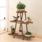 3-Layer Multi-Function Wooden Flower Rack Plant Stand Flower Shelf for Indoor Outdoor Display