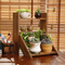 Multi-Layer Wood Flower Stand Succulent Display Stand Flower Pot Rack Shelf Balcony Plant Rack