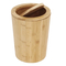 Round Bamboo Waste Basket with Lid for Living Room and Bathroom