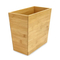 Rectangular Open Bamboo Trash Can Waster Basket for Home