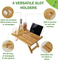 Portable Outdoor Bamboo Wood Beach Wine Rack Wine Table for Picnic