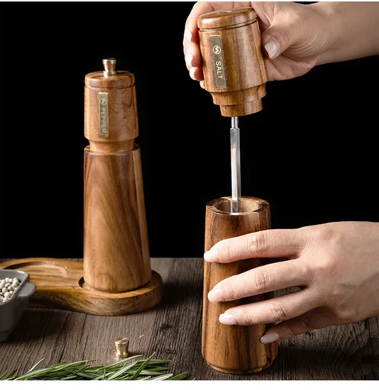 Manual Pepper Mill Pepper Grinder Set for Sea Salt and Spice