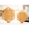 Multifunctional Hexegonal Shape Smart Engraved Bamboo Serving Board Cutting Board Set of 2