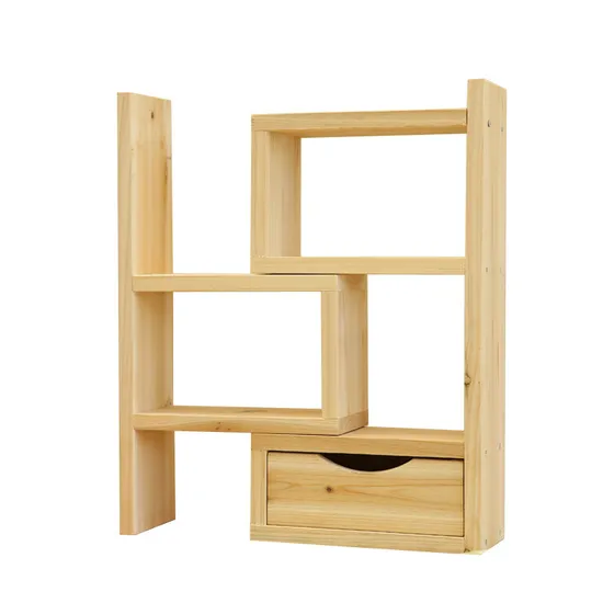Extendable Multi-Layer Solid Wood Table Shelf Vintage Shelf Bay Window Office Flower Stand