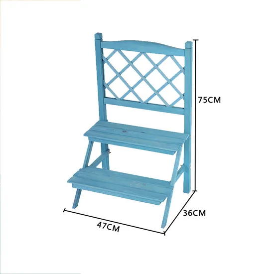 Stepped Flower Stand Vintage Plant Stand Wooden Flower Pot Holder for Garden
