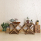 4 Tier Foldable Wooden Plant Stand Pot Shelf Outdoor Flower Storage Rack