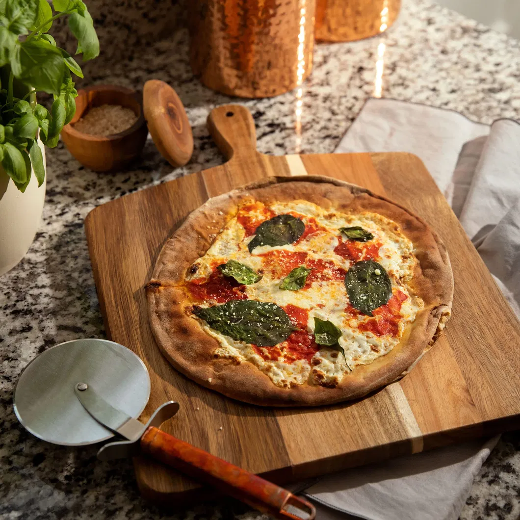 Wholesale Large Acacia Wood Cheese Cutting Serving Board with Handle