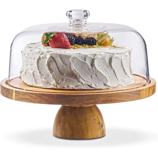 Wholesale Rectangle Cheese Board Butter Dish with Glass Lid and Cutter