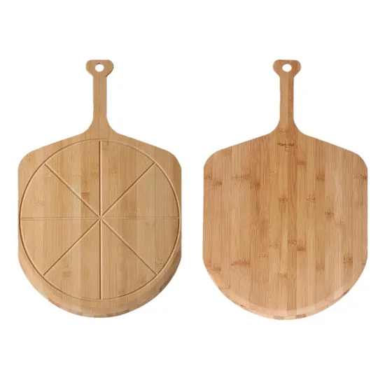 Lightweight Smart 21X14 Inch Bamboo Pizza Peel Pizza Tray Pizza Cutting Board