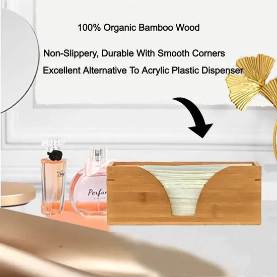 Countertop Multifold Bamboo Folded Paper Towel Dispenser / Holder
