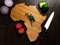 Unique Africa Shaped Bamboo Serving and Cutting Board for Kitchen