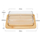 Bamboo Butter Stand Cake Stand Butter Tray with Transparent Lid
