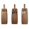 Space - Saving Compact Acacia Drawer Cheese Board Cutting Board with Knives