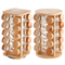 20-Jar Revolving Bamboo Spice Holder for Cabinet Use