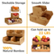 Stackable Wooden Storage Basket Pantry Storage Bins Set of 3