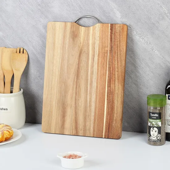 Acacia Wood Cutting Board Chopping Board for Vegetable with Metal Handle