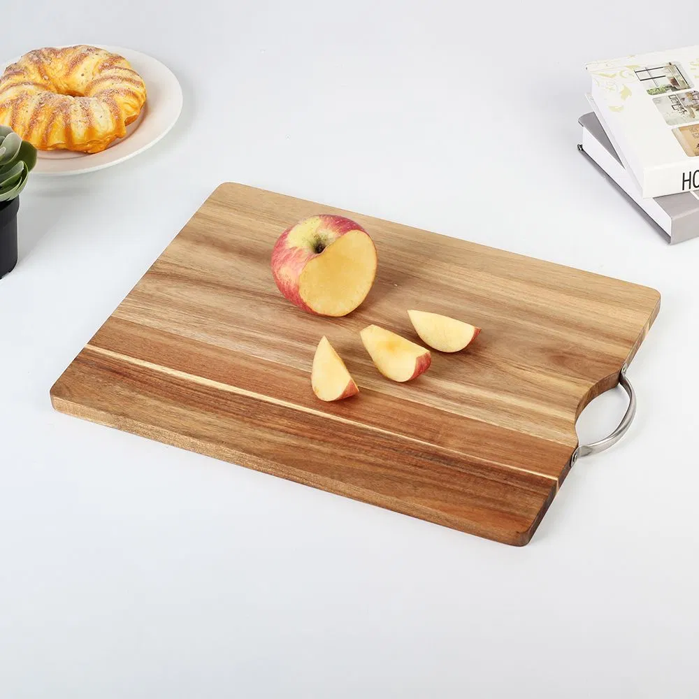 Acacia Wood Cutting Board Chopping Board for Vegetable with Metal Handle