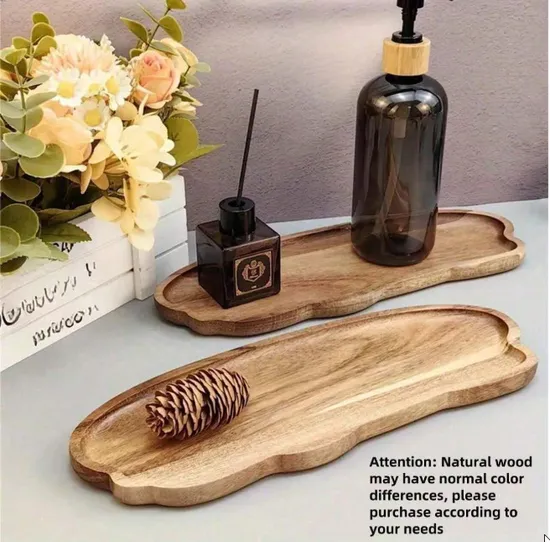 11.9X4.1 Incha Acacia Wood Serving Trays for Home Decor, Food, Charcuterie