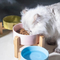 Neck-Protecting Ceramic Dog and Cat Food Bowl with Bamboo Rack