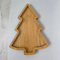 Wholesale Christmas Tree Shaped Bamboo Food Tray Set Serving Plate for Restaurant
