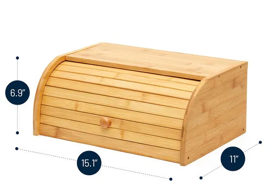 High - Quality Assembly Needed Bamboo Bread Storage Organizer