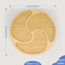 Creative Tableware Round Bamboo Partitioned Plate for Tea Snacks/Pastries/Fruit/Children's Meal and Breakfast