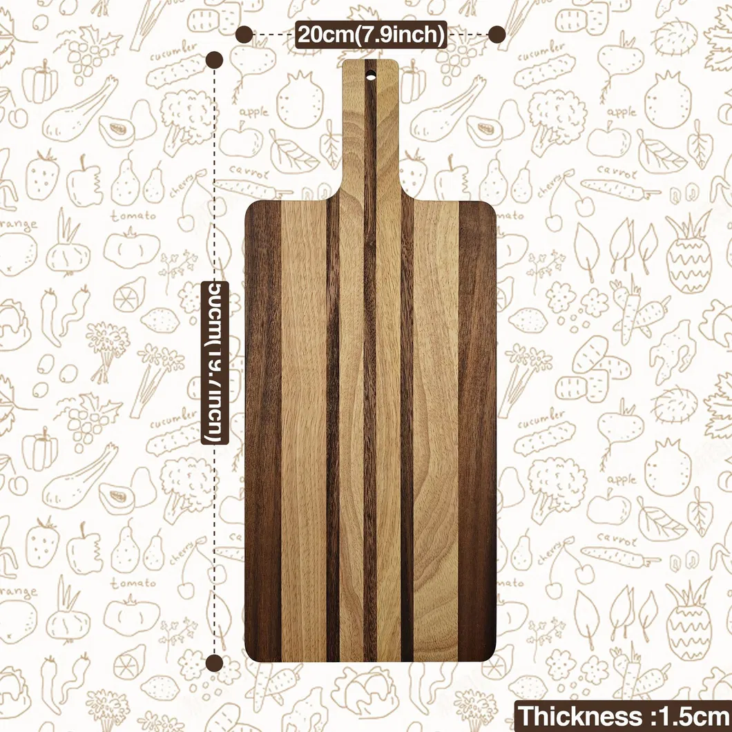 Premium Paddle Shape Acacia Wood End Grain Serving Board