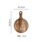 Functional Custom Round Acacia Wood Charcuterie and Cheese Serving Tray with Handle Bulkbuy