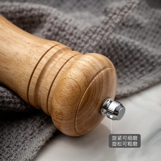6-Inch Versatile Rubber Wood and Acrylic Manual Pepper Grinder Pepper Seasoning Grinding Bottle