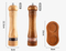 Versatile Wood Manual Grinder for Kitchen - Perfect for Black Pepper, Sea Salt and Pepper Powder